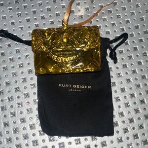 Kurt Geiger Gold Clutch Christmas Ornament NEW